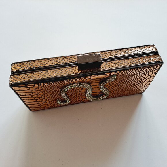Women Snake Bag Purse Evening Clutch on a Chain - Picture 14 of 16
